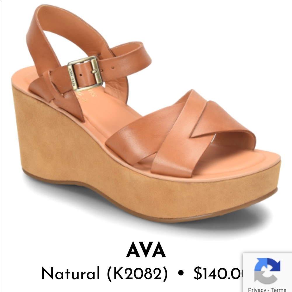 Kork-Ease tan wedges 7/38 suede wedge heel
